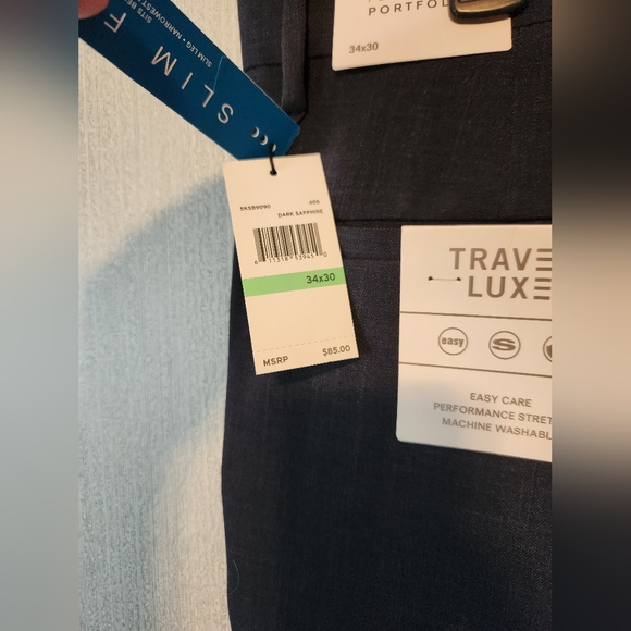 Perry Ellis Portfolio navy trousers Size 34x30 - Picture 2 of 4